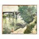 Oil on panel, Fisherman on the Marne, M. Tassart. 1955