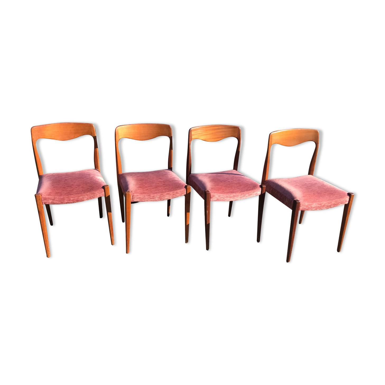 4 Re-lined Scandinavian chairs