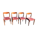 4 Re-lined Scandinavian chairs