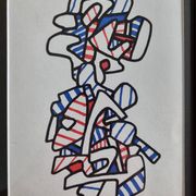 Screenprint after Jean Dubuffet, 1970s, gilded frame under glass, 21 x 31 cm