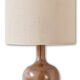 Lampe grès et jute tissée