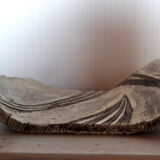 Raku assiette monochrome