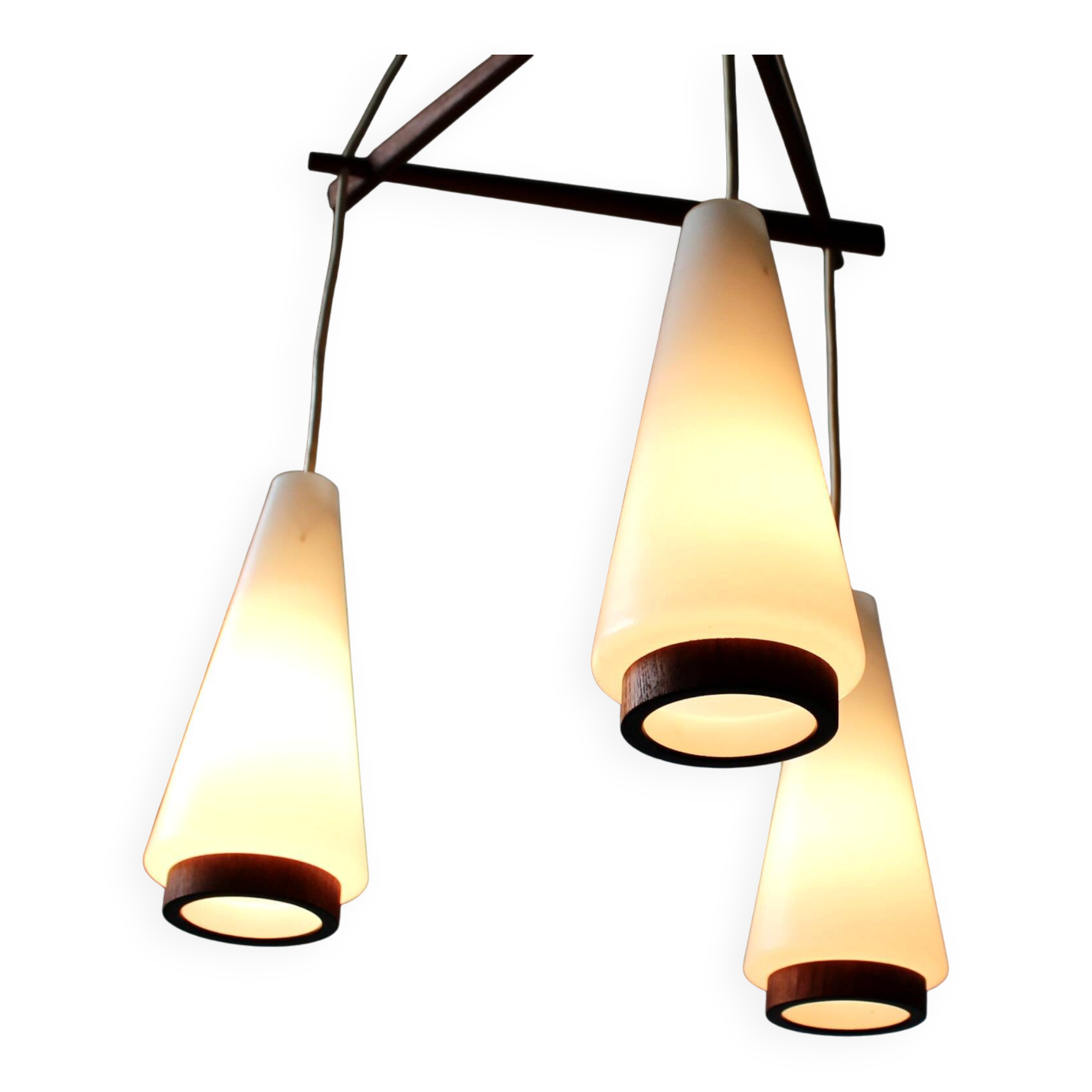 Danish teak ceiling lamp Danish design mid-century 60s