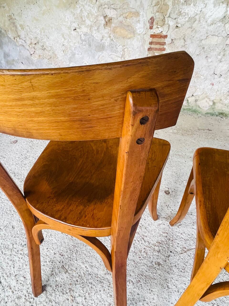 Pair of Baumann bistro chairs, circa 1950's