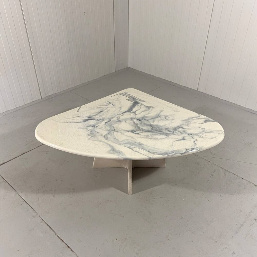 Artificial marble coffee table side table 1980’s