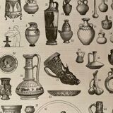 Lithograph engraving on pottery from 1897