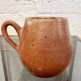 Glazed ceramic vase with handle