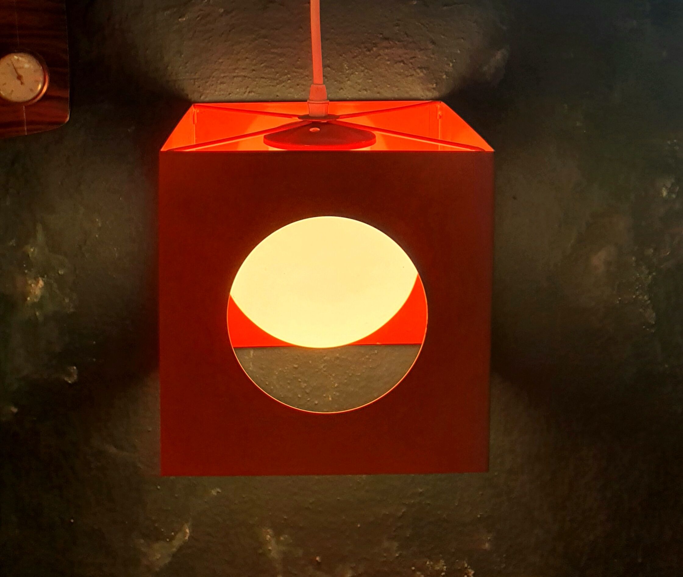 Suspension cube Disderot orange