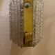 Kaiser Leuchten wall lamp ice glass 1970