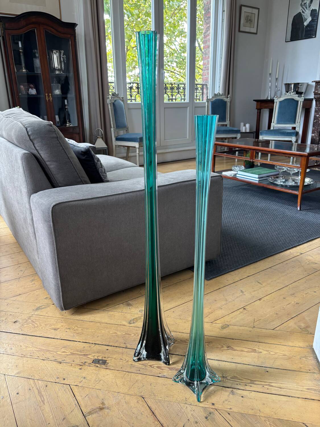 Pair of large Murano vases