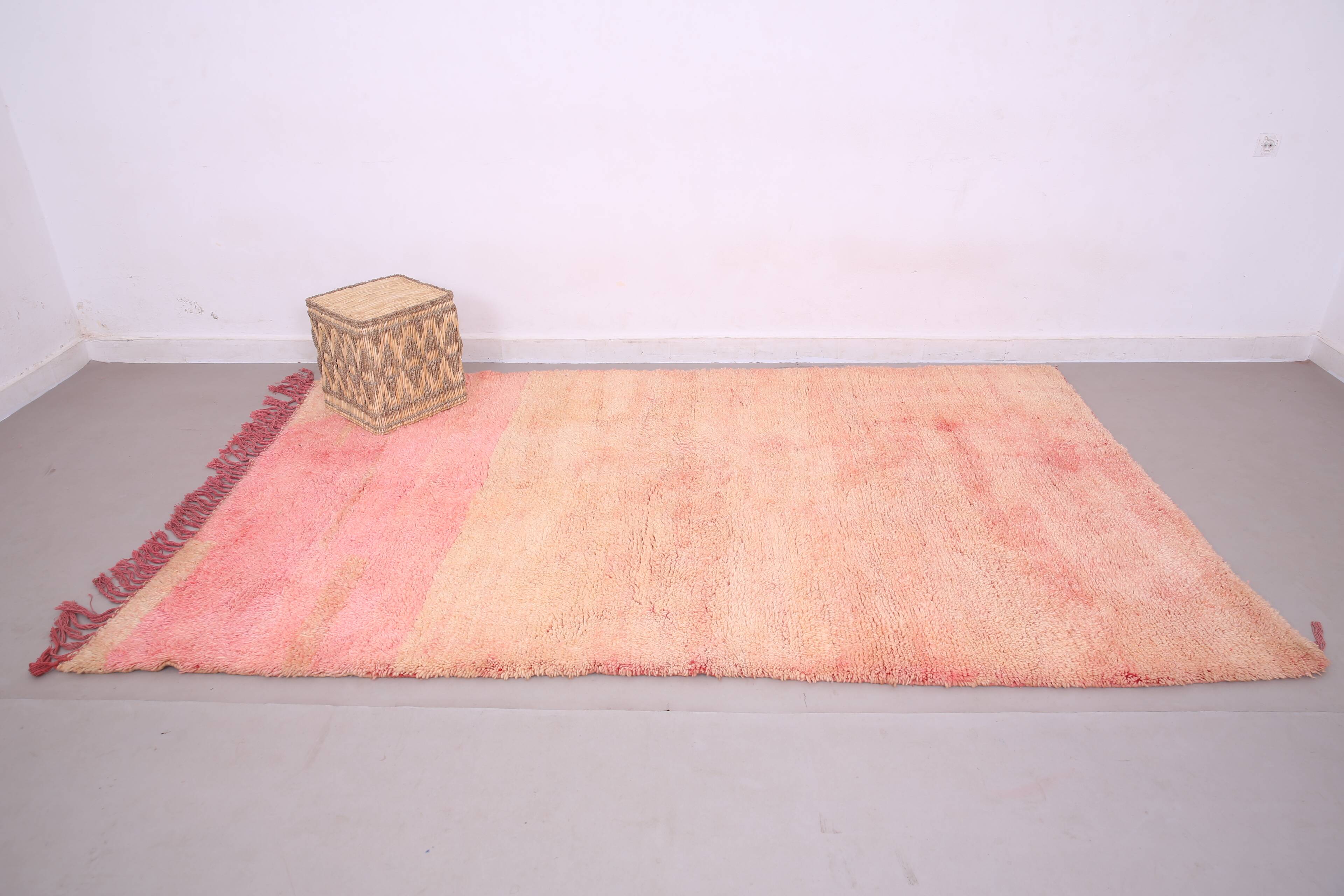 Peach Vintage Moroccan Rug 169 x 285 cm - Berber Wool Rug - Handmade Rug