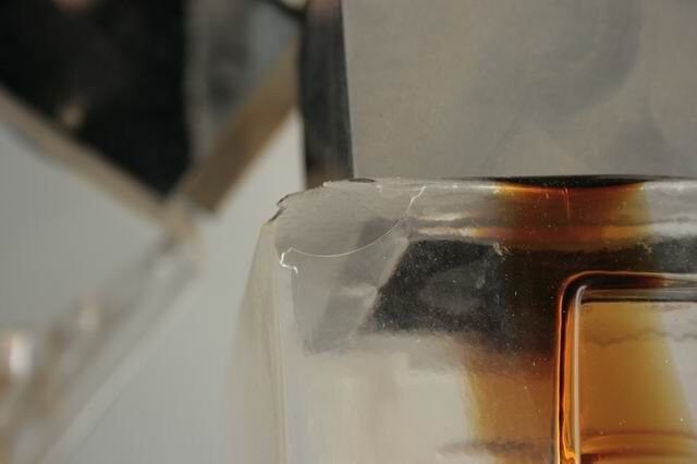 Chandelier 1970 design glass and stainless steel