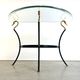 Hollywood regency brass swan console, 1980s