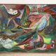 Abstract, oil on canvas signed Dognin