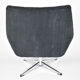 Mid-century armchair Shell, Deutsche Democratic Republic, DDR, 1960s, Black Cord, Chrome