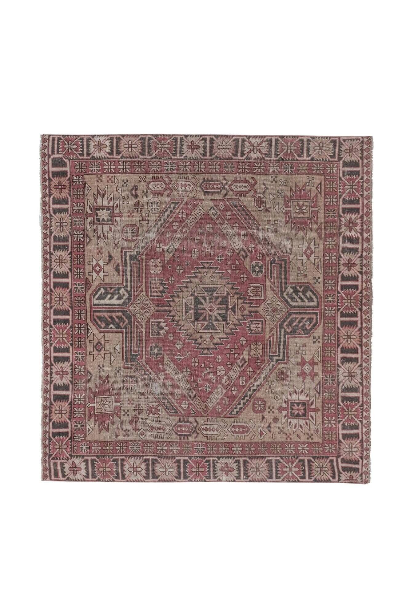 Vintage handmade Turkish rug 165x183 cm