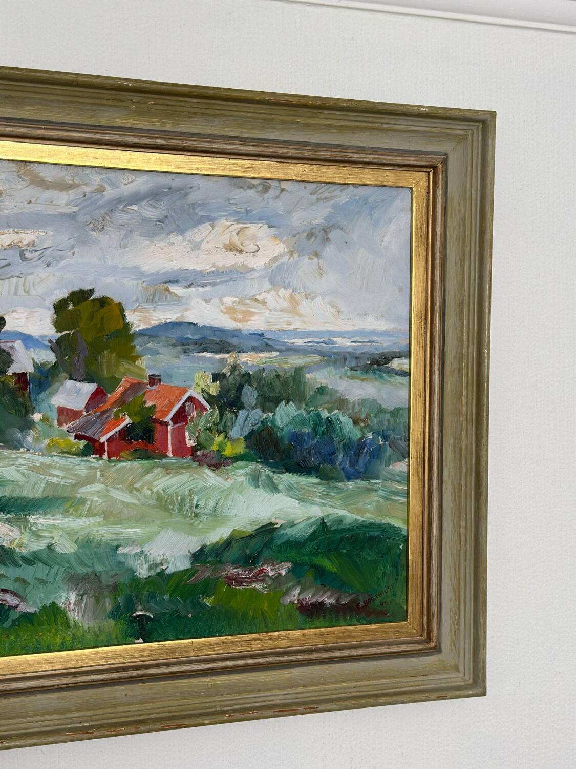 Swedish Oil on Panel – “Landscape” by Erik Boëthius (1897–1970)