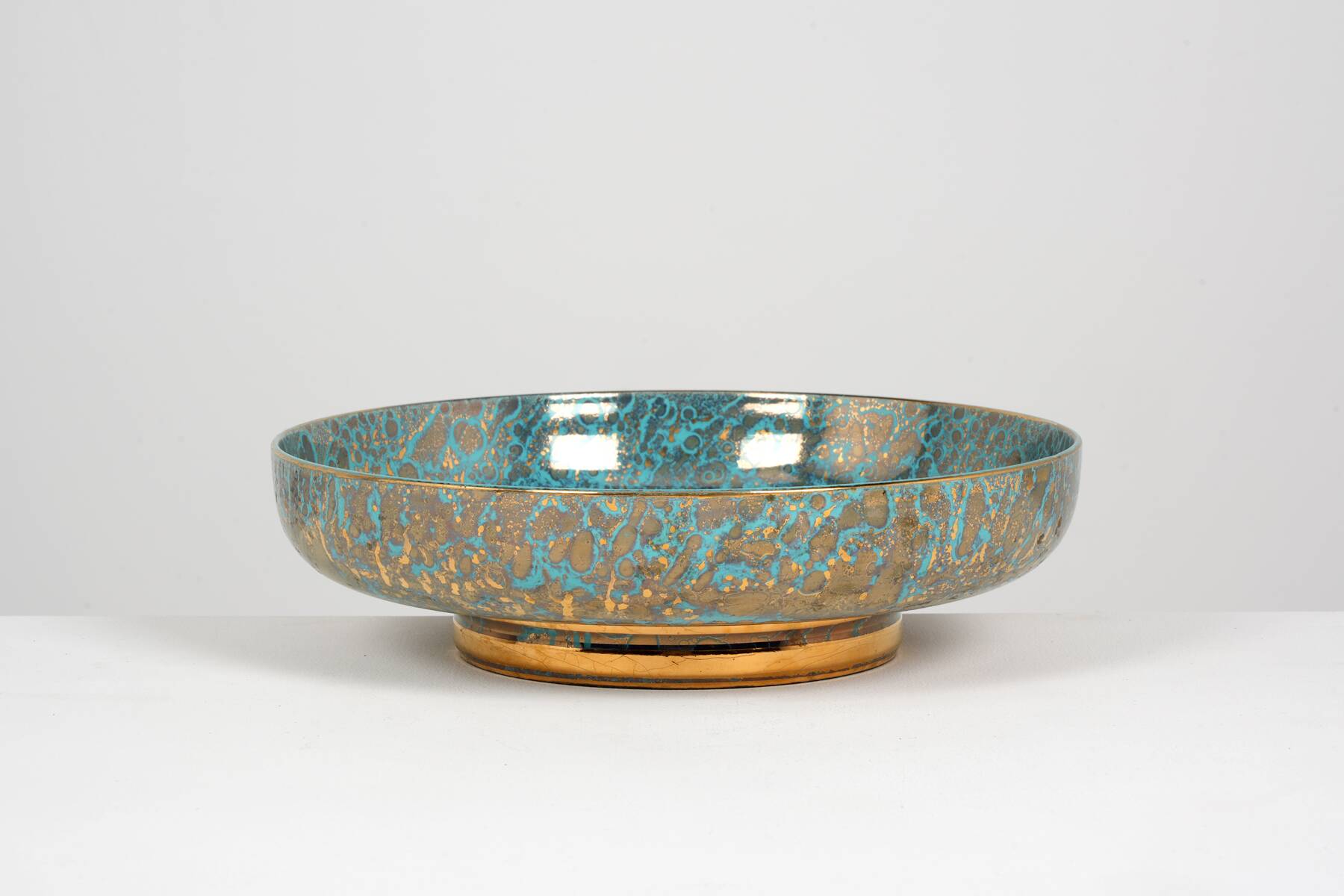 Art Deco fruit bowl from 1930 by Mazeaud and Faver for Ateliers de Sèvres.