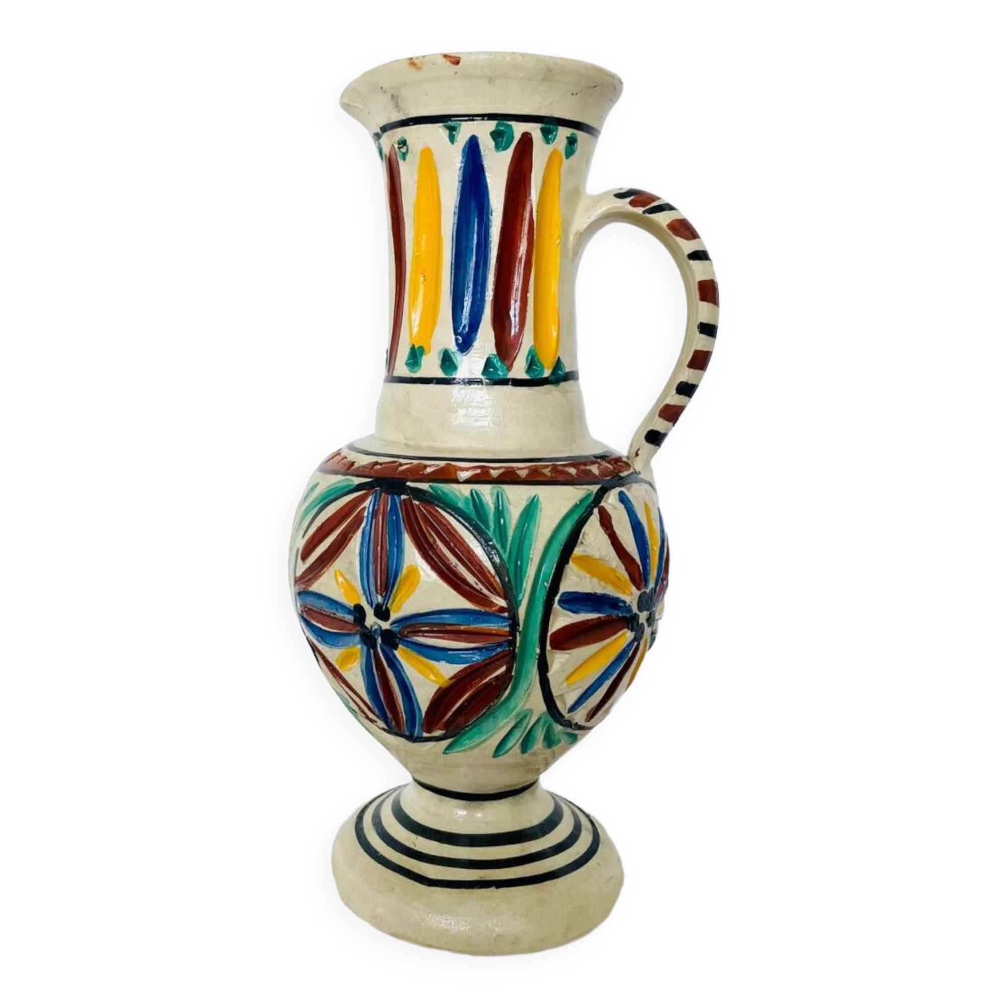 Vase Pichet En Céramique Blanche - Hauteur 22 Cm - Décoration Intérieure Style Européen - Multifonction (fleurs Ou Pichet à Eau)