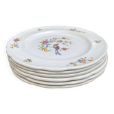 Flat plates with scalloped edges Sarreguemines bohemian chic