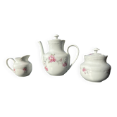Ensemble à thé ancien en porcelaine de Limoges Chastagner, 3 pièces