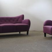 Danish 1930s Club Sofa, Style of Fritz Hansen & Flemming Lassen