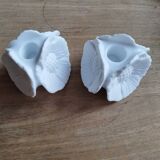 Pair of Limoges porcelain candlesticks