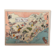 Affiche ancienne carte illustrée de la Provence - JP Pinchon