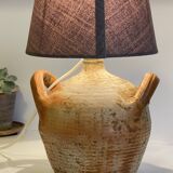 Vintage handmade pottery lamp