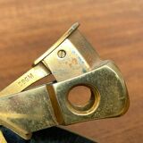 German brass ashtray with cigar cutter, 1950s.