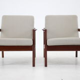 1960s Kai Kristiansen Model KK161 Pair of Teak Armchairs for Magnus, Denmark