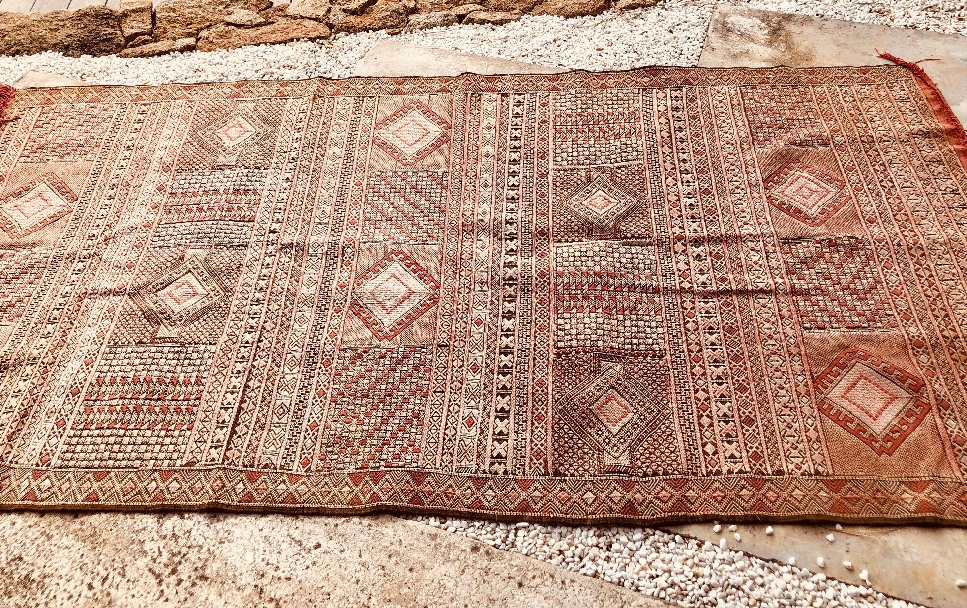 Tapis kilim rouge 260x135cm