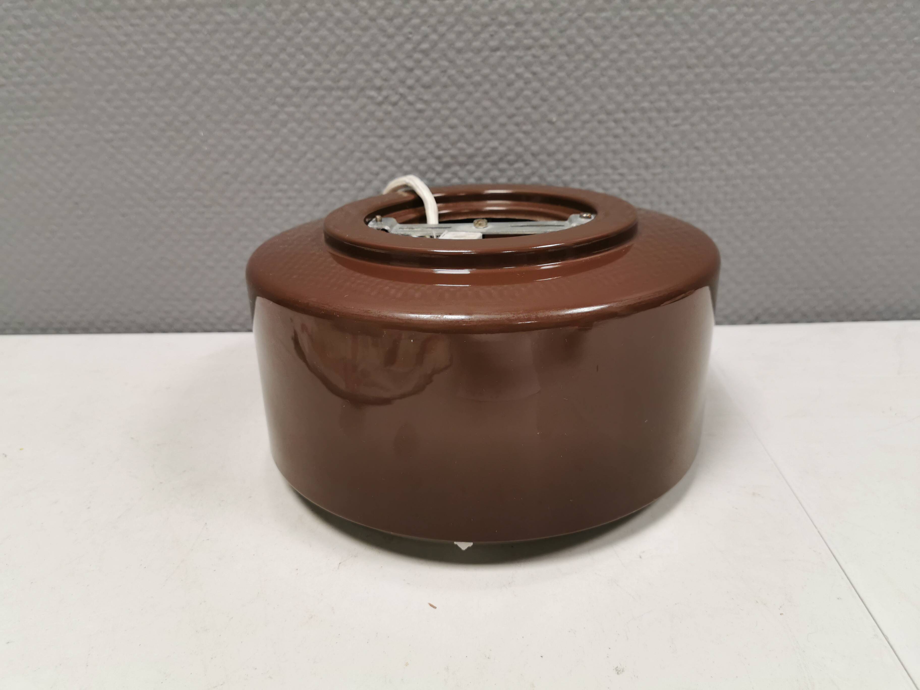 Ceiling lamp from the 80s, Nordisk Solar Denmark. In original light brown color.