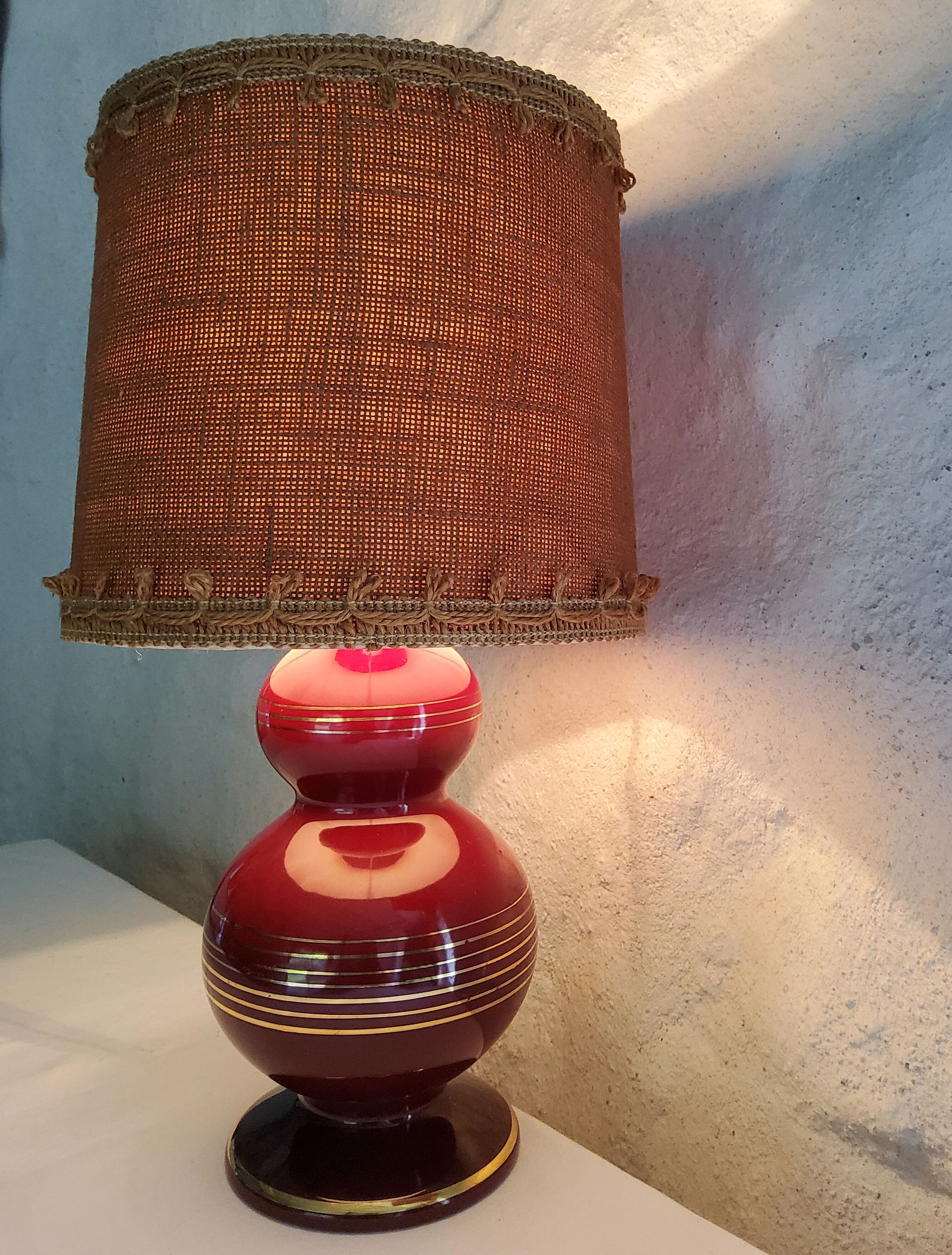 Glazed ceramic lamp