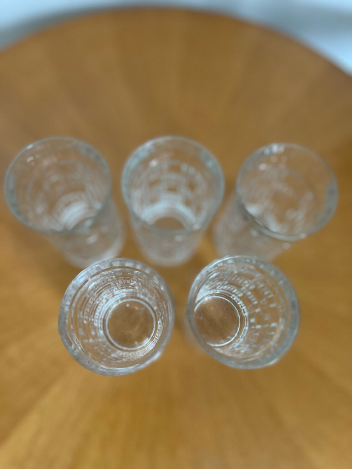 Transparent vintage whisky glasses