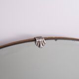 Art Deco Round Wall Mirror on chain 1930s