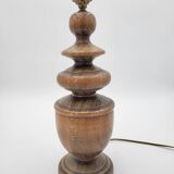 Vintage turned wooden lamp base
