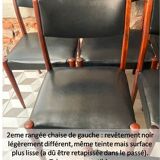 Set of 6 scandinavian chairs skaï black