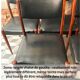 Set of 6 scandinavian chairs skaï black