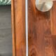 Paire de deux chevets en bois lumineux