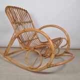 Rocking-chair bamboo and rattan