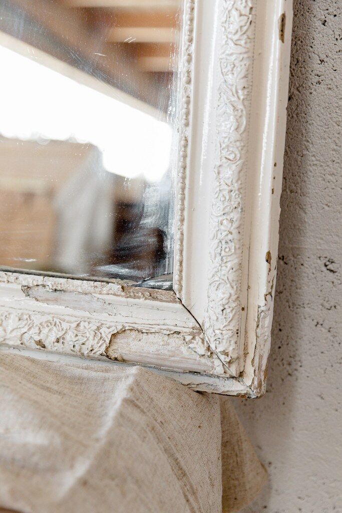 Vintage white mirror