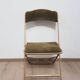 Set of 4 opera theater folding chairs from the 70s two-tone velvet brass