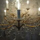 Chandelier 12 lamps with grapevines in crystal, bronze and regulated