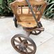 19th century cart in wood and wrought iron, garden cart, storage