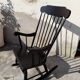 Rocking-chair noir vintage