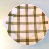 Plat à tarte Moulin des Loups modele Nappe vert / années 50-60