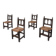 4 chaises basque bois et cordes
