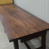 Farmhouse table 3m60 extendable solid oak and its two benches