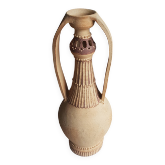 Large vase in Hispano-Moorish style in raw stoneware